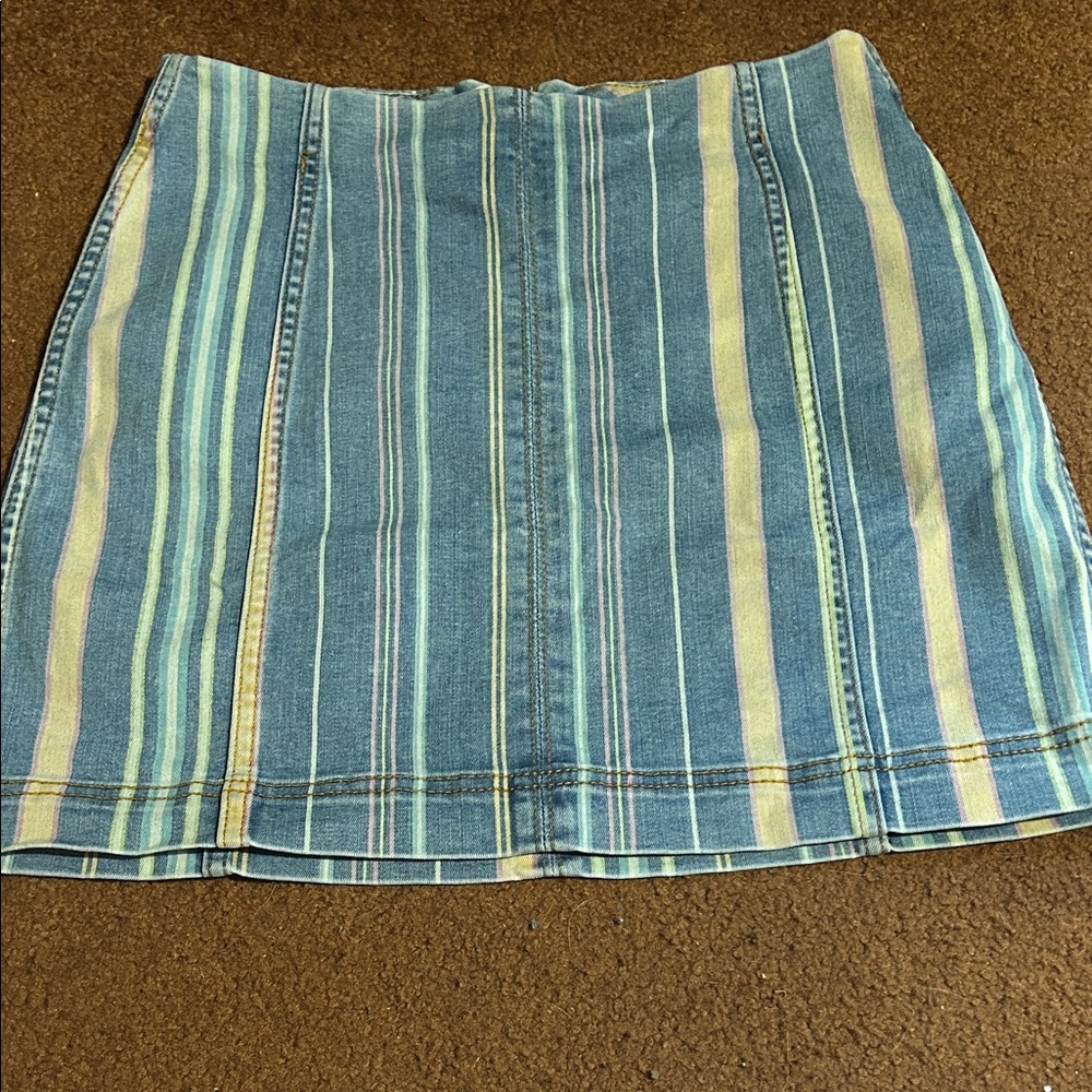 Wild Fable Multicolor Striped Mini Skirt